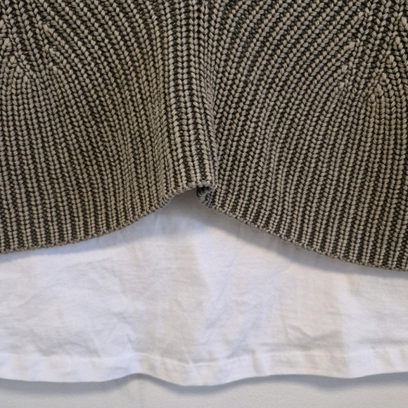 PILCRO Boxy Tee & Sweater Vest Twofer Set Tan Anthropologie Women's Size Small - Picture 7 of 14